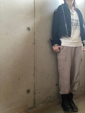「SPIRALGIRL（スパイラルガール）のアイテム（ミリタリージャケット）」を使った、meg05さん（レディース・156cm）の秋コーディネート