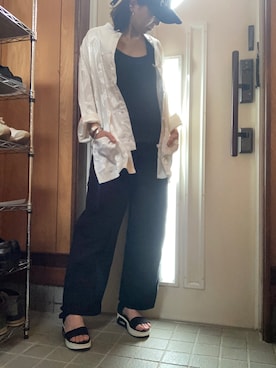「チャイナシャツ」｜「アイテム（オールインワン・サロペット）」を使った、meg05さん（レディース・156cm）の夏コーディネート