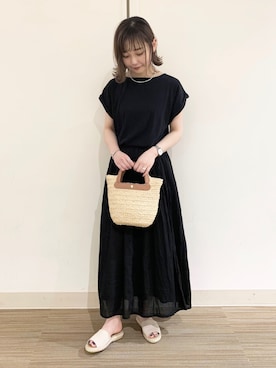 「VERBENAS（ベルベナス）のアイテム」を使った、オクユウカさん（レディース・158cm）の春コーディネート