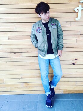 「5（ファイブ）のアイテム（ジャケット/アウター）」を使った、薛小鐵stageさん（メンズ・170cm）の冬コーディネート