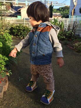 「アイテム（ダウンベスト、その他）」を使った、nicoさん（レディース・162cm）の冬コーディネート