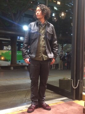 Mr.nakamuraさんの「avirex/ アヴィレックス /GOAT UTILITY JACKET SHIRT/ ゴート　ユーティリティ　ジャケットシャツ」を使ったコーディネート