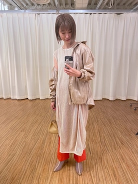 「mystic（ミスティック）のアイテム（ブルゾン）」を使った、イワサキ カオリさん（レディース・165cm）の春コーディネート