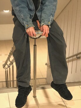 「70's」｜「アイテム（デニムジャケット）」を使った、いっちーーーーーさん（メンズ・175cm）の冬コーディネート