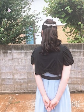 「axes femme（アクシーズファム）のアイテム（その他トップス）」を使った、みーくるさん（レディース・165cm）の夏コーディネート