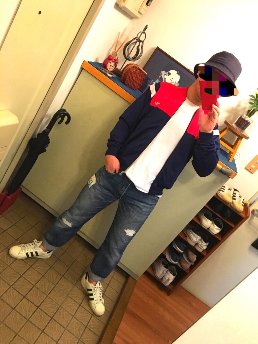 「春、はるコーデ、大人カジュアル、adidas、ATP、トラックジャケット、古着、used、ootd、street」｜「adidasのアイテム（ジャケット/アウター、その他）」を使った、中学６年生さん（メンズ・170cm）の春コーディネートの1枚目の写真