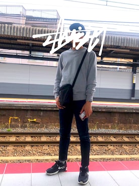 「Guess（ゲス）のアイテム（腕時計）」を使った、TSUNOYA CHIHIRO.さん（メンズ・172cm）の春コーディネート