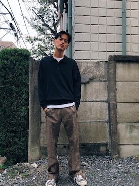 「アイテム（ワンピース/ドレス）」を使った、okandaさん（メンズ・175cm・20代）の秋コーディネート