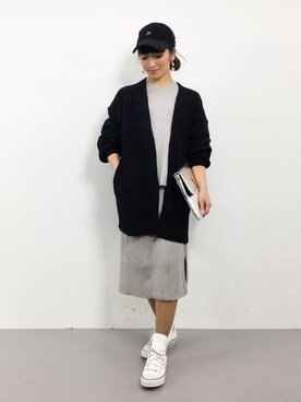 「アイテム（つなぎ/オールインワン、グレー系）」を使った、ᴵᴷᴱᴺᴼᴿᴵ५✍⋆*さん（レディース・153cm）の春コーディネート
