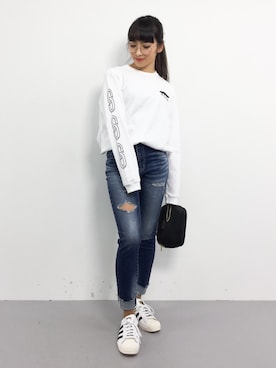 「ブラ袖」｜ᴵᴷᴱᴺᴼᴿᴵ५✍⋆*さん（レディース・153cm）の春コーディネート