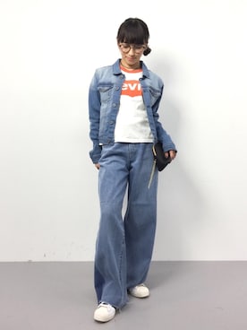 「SEVENDAYS=SUNDAY（セブンデイズサンデイ）のアイテム（その他アウター）」を使った、ᴵᴷᴱᴺᴼᴿᴵ५✍⋆*さん（レディース・153cm）の春コーディネート