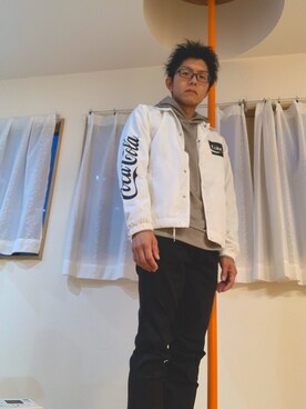 つばさ is wearing BEAUTY&YOUTH UNITED ARROWS "BY ストレッチ チノ 5P スリムパンツ  -MADE IN JAPAN- ¨"