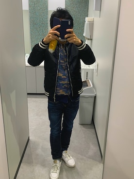 「アイテム（ブルゾン）」を使った、つばささん（メンズ・171cm・40代）の冬コーディネート