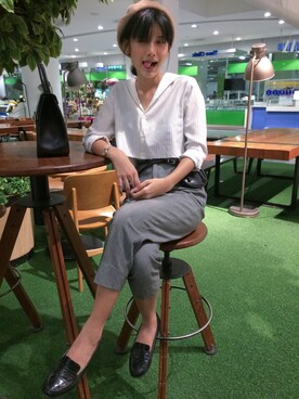 「NET（ネット）のアイテム（パンツ）」を使った、musさん（レディース・170cm）の夏コーディネート