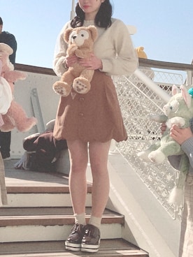 「ARROW（アロー）のアイテム（スカート）」を使った、あやくまさん（レディース・157cm）の冬コーディネート