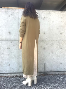 「LOWRYS FARM（ローリーズファーム）のストレッチヒールブーツ　851418（ブーツ）」を使った、nozomiさん（レディース・156cm）の冬コーディネート