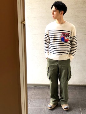「フユコーデ」｜「アイテム（サンダル）」を使った、yoshiro111さん（メンズ・176cm）の冬コーディネート