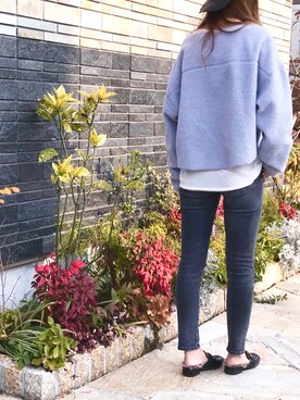 「GLOBAL WORK（グローバルワーク）のフェルトナカオレＨＡＴ/565115（ハット）」を使った、ちぴょんさん（レディース・162cm）の冬コーディネート