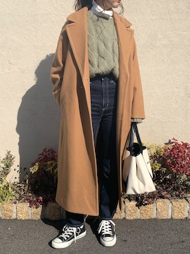 「BALENCIAGA」｜「アイテム（その他アウター）」を使った、ちぴょんさん（レディース・162cm）の冬コーディネート