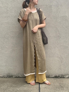 「Ungrid（アングリッド）のアイテム（ピアス（両耳用））」を使った、ちぴょんさん（レディース・162cm）の夏コーディネート