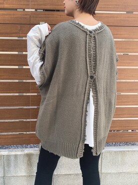 「reca（レカ）のゆったりラフな着心地◆超ビッグシルエットカットソー（Tシャツ/カットソー）」を使った、ちぴょんさん（レディース・162cm）の秋コーディネート