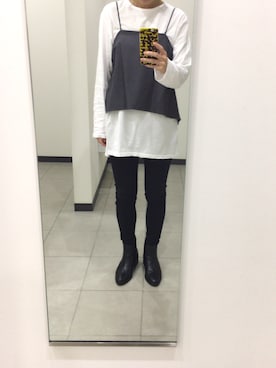 「LOWRYS FARM（ローリーズファーム）のサイドゴアブーツ　730777 （ブーツ）」を使った、ａｉｋoさん（レディース・156cm）の春コーディネート