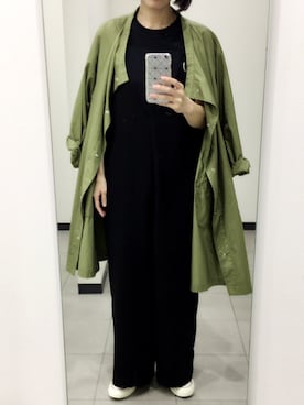 「チャックテイラー」｜「アイテム（サロペット/オーバーオール）」を使った、ａｉｋoさん（レディース・156cm）の秋コーディネート