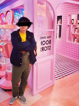 「SCHOTT」｜「アイテム（スリッポン）」を使った、napeさん（レディース・158cm）の春コーディネート