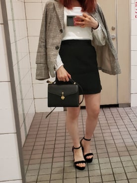 「COEUR（クール）のアイテム」を使った、のんさん（レディース・158cm）の春コーディネート