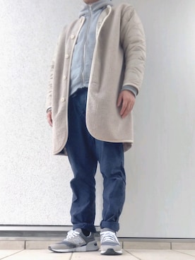 「WHITE LINE（ホワイトライン）のアイテム（ジャケット/アウター）」を使った、rawuさん（メンズ・167cm）の冬コーディネート