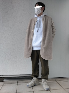 「WHITE LINE（ホワイトライン）のアイテム（ジャケット/アウター）」を使った、rawuさん（メンズ・167cm）の冬コーディネート