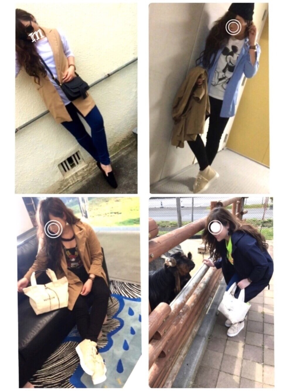 ホワイト系のTシャツ/カットソー、ブラウン系のジャケット/アウター、ベージュ系のシューズを着用したレディースの春コーディネートの1枚目の写真