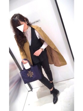 「BENETTON (UNITED COLORS OF BENETTON)（ベネトンユナイテッドカラーズオブベネトン）のアイテム（トレンチコート）」を使った、🌴Mさん（レディース・170cm）の春コーディネート
