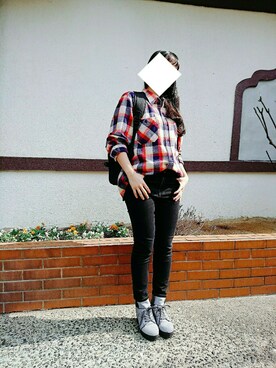 「家の前」｜ゆきさぷ👀유키사부さん（レディース・151cm）の春コーディネート