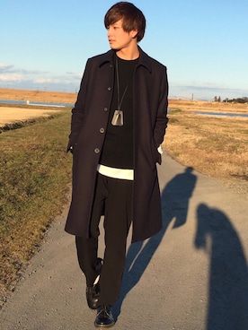 「Dr. Martens（ドクターマーチン）のDr.Martens (ドクターマーチン)/1461 3EYE GIBSON SHOES（その他シューズ）」を使った、ユウトさん（メンズ・177cm）の冬コーディネート