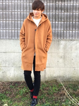 「フードコート」｜「アイテム（その他シューズ）」を使った、ユウトさん（メンズ・177cm）の冬コーディネート