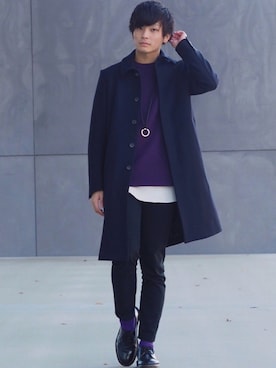 「Dr. Martens（ドクターマーチン）のDr.Martens (ドクターマーチン)/1461 3EYE GIBSON SHOES（その他シューズ）」を使った、ユウトさん（メンズ・177cm）の秋コーディネート