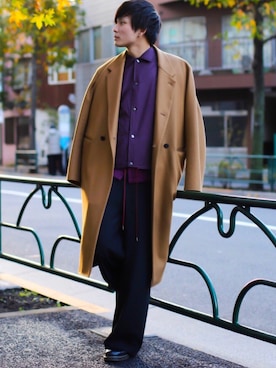 「Dr. Martens（ドクターマーチン）のDr.Martens (ドクターマーチン)/1461 3EYE GIBSON SHOES（その他シューズ）」を使った、ユウトさん（メンズ・177cm）の冬コーディネート