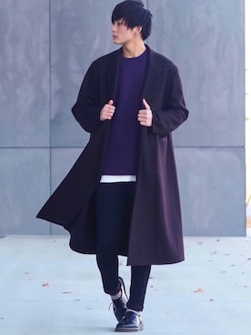 「Dr. Martens（ドクターマーチン）のDr.Martens (ドクターマーチン)/1461 3EYE GIBSON SHOES（その他シューズ）」を使った、ユウトさん（メンズ・177cm）の冬コーディネート