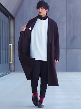 「Dr. Martens（ドクターマーチン）のDr.Martens (ドクターマーチン)/1461 3EYE GIBSON SHOES（その他シューズ）」を使った、ユウトさん（メンズ・177cm）の冬コーディネート