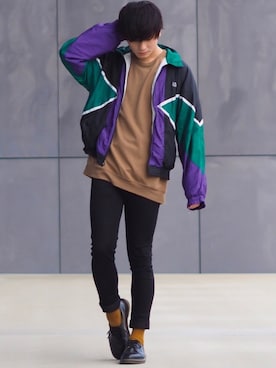 「Dr. Martens（ドクターマーチン）のDr.Martens (ドクターマーチン)/1461 3EYE GIBSON SHOES（その他シューズ）」を使った、ユウトさん（メンズ・177cm）の冬コーディネート