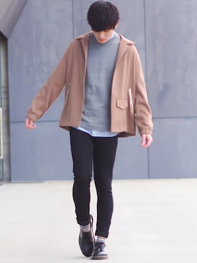 「Dr. Martens（ドクターマーチン）のDr.Martens (ドクターマーチン)/1461 3EYE GIBSON SHOES（その他シューズ）」を使った、ユウトさん（メンズ・177cm）の冬コーディネート