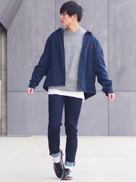 「Dr. Martens（ドクターマーチン）のDr.Martens (ドクターマーチン)/1461 3EYE GIBSON SHOES（その他シューズ）」を使った、ユウトさん（メンズ・177cm）の春コーディネート