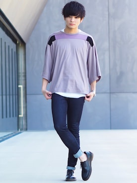 「Dr. Martens（ドクターマーチン）のDr.Martens (ドクターマーチン)/1461 3EYE GIBSON SHOES（その他シューズ）」を使った、ユウトさん（メンズ・177cm）の春コーディネート