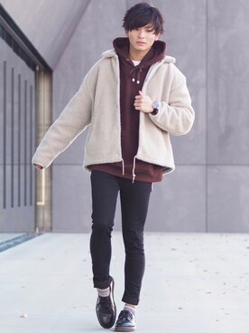 「CLANE（クラネ）のアイテム（その他アウター）」を使った、ユウトさん（メンズ・177cm）の秋コーディネート