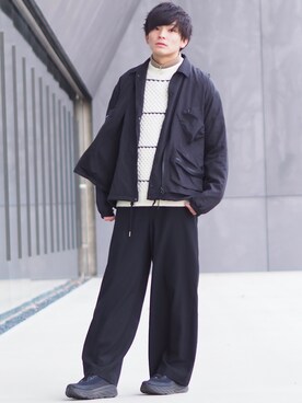 「abahouse」｜「アイテム（その他アウター）」を使った、ユウトさん（メンズ・177cm）の冬コーディネート