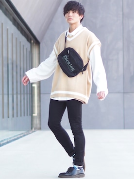 「SOLOSOCKS（ソロソックス）のアイテム」を使った、ユウトさん（メンズ・177cm）の春コーディネート