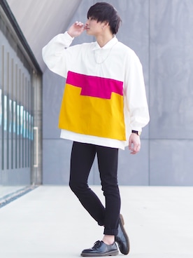 「スボーツミックス」｜「アイテム（ブルゾン）」を使った、ユウトさん（メンズ・177cm）の春コーディネート