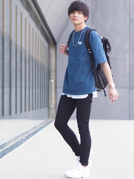 「PONY（ポニー）のアイテム」を使った、ユウトさん（メンズ・177cm）の夏コーディネート