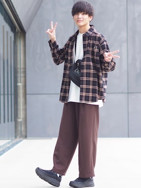 「Wilt（ウィルト）のアイテム」を使った、ユウトさん（メンズ・177cm）の秋コーディネート